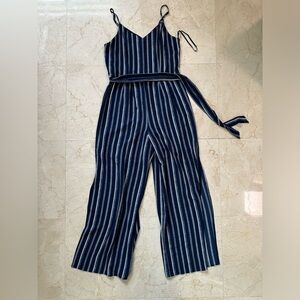 Cotton On Large Blue & White Lined Jumpsuit
